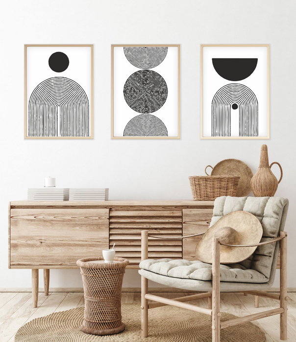 Wallity Huhu163 Cuadro Decorativo enmarcado en MDF (3 Piezas) 50 x 70 cm Wallity Huhu163 Cuadro Decorativo enmarcado en MDF (3 Piezas) 50 x 70 cm